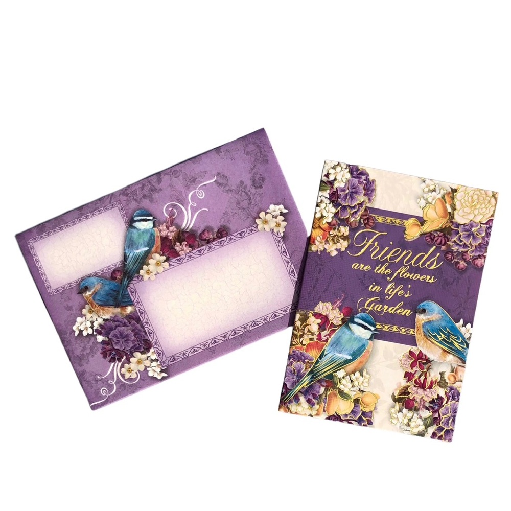Pooch & Sweetheart Single(1) Friendship Bird Embellished Note Card & Env (73720)
